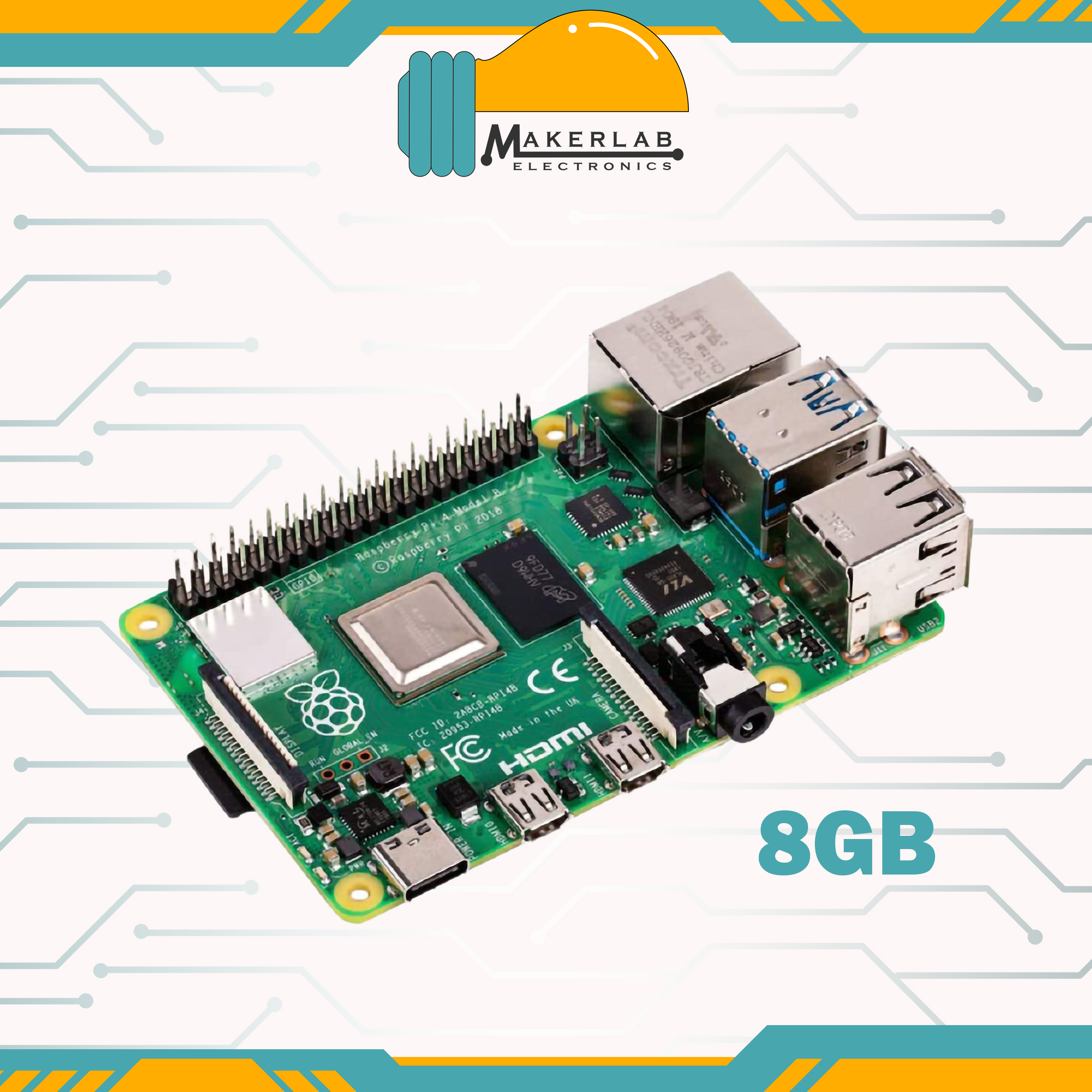  Raspberry Pi 4 Model B (8gb) : Electronics