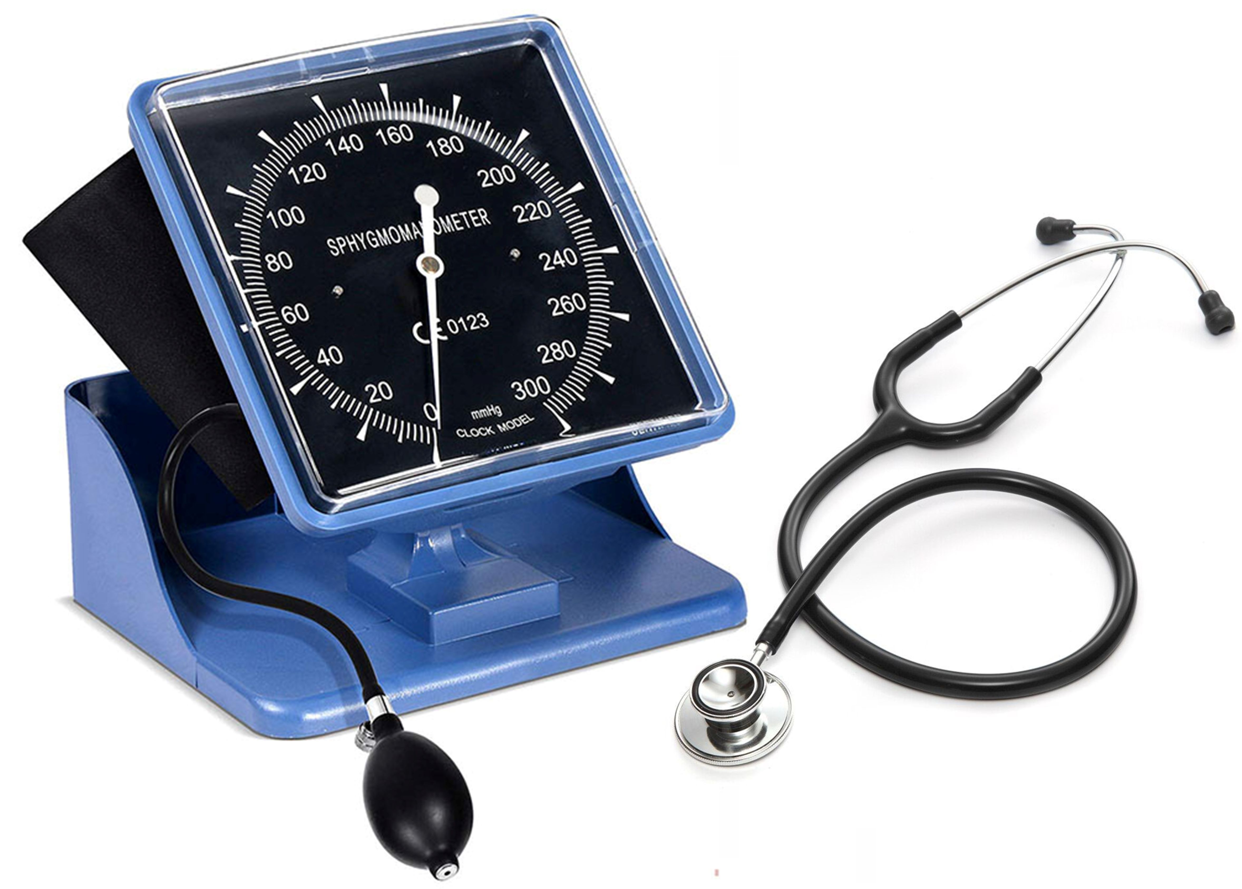 Desk And Wall Type Aneroid Sphygmomanometer With Stethoscope BP 