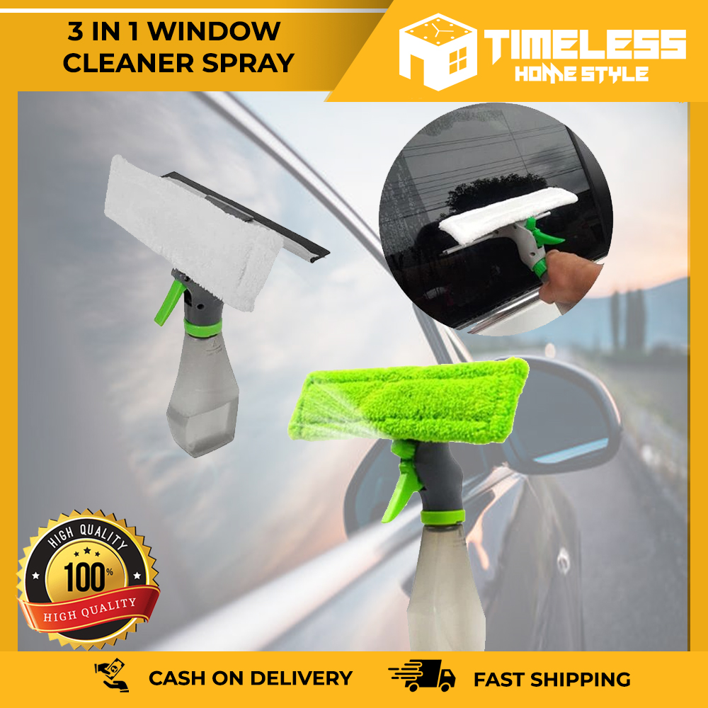 Timeless Home Style Multifunction 3 in 1 Window Spray Glass Cleaner