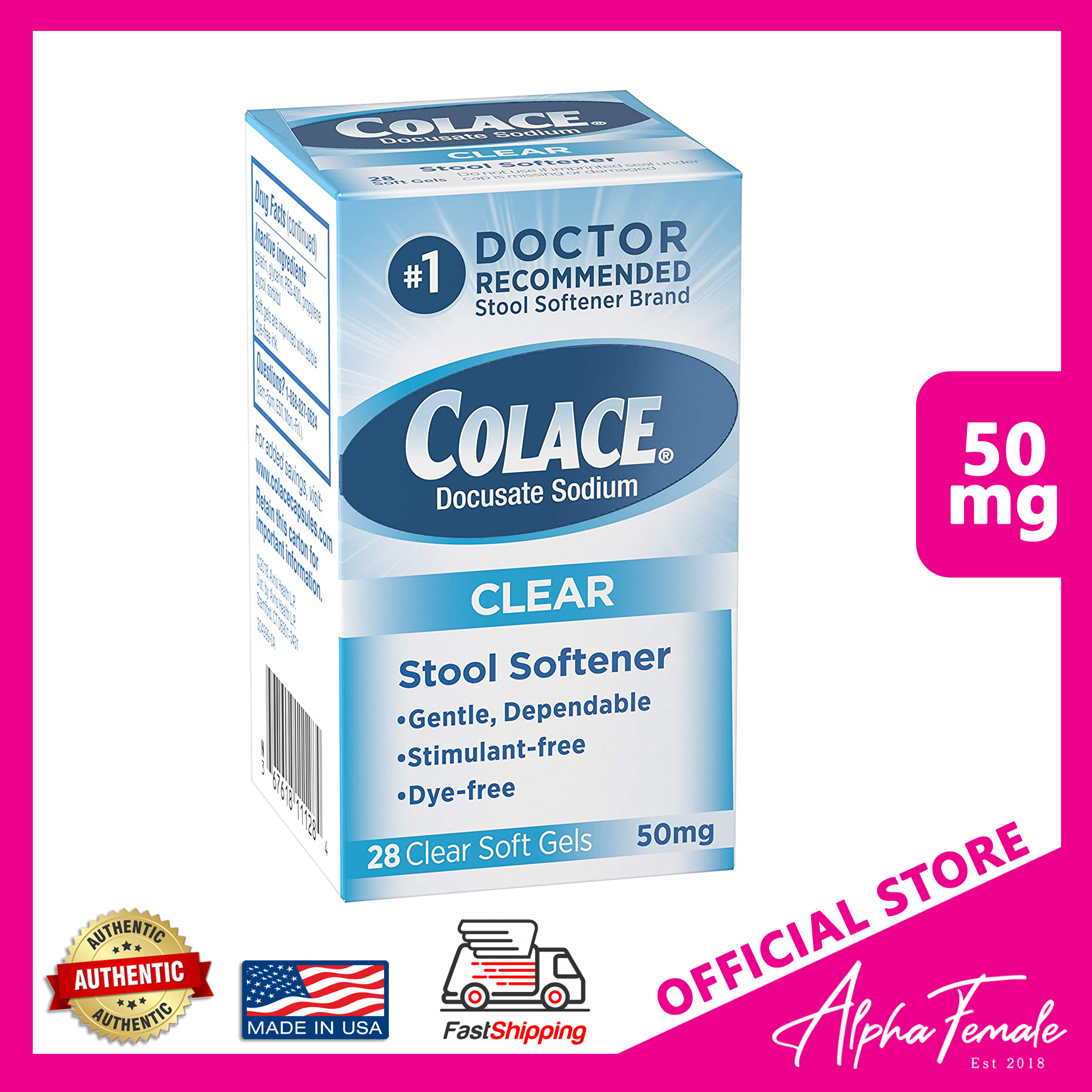 Colace Stool Softener for Gentle Dependable Constipation Relief, Doctor