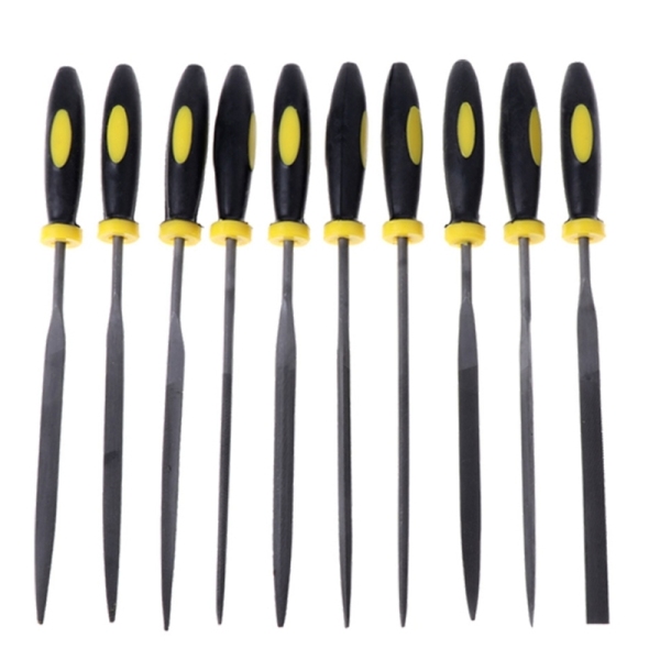 10 Pcs Needle File Set for Jewelry Wood Carving Craft Square Triangular Round Half-Round File Tool