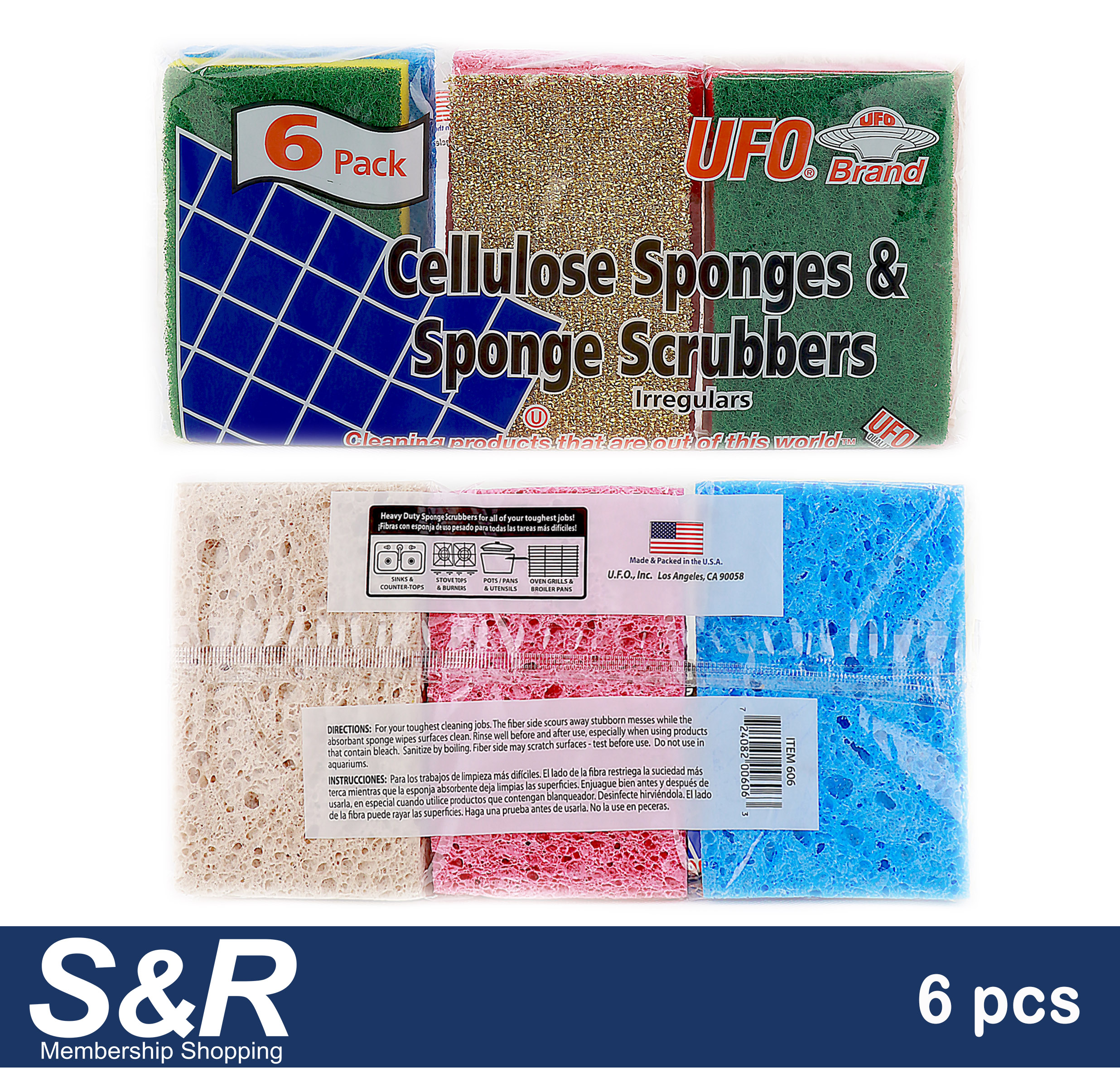 UFO Cellulose Sponges & Sponge Scrubbers 6 pcs review and price