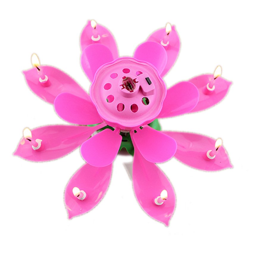 Happy Birthday Musical Lotus Flower Rotating Candle review and price