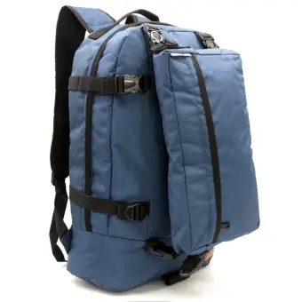 blue travel backpack