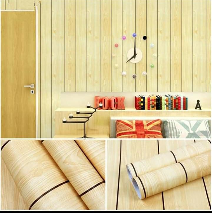 PVC WALLPAPER WOOD LIGHT DESIGN RUBBERIZED Lazada PH