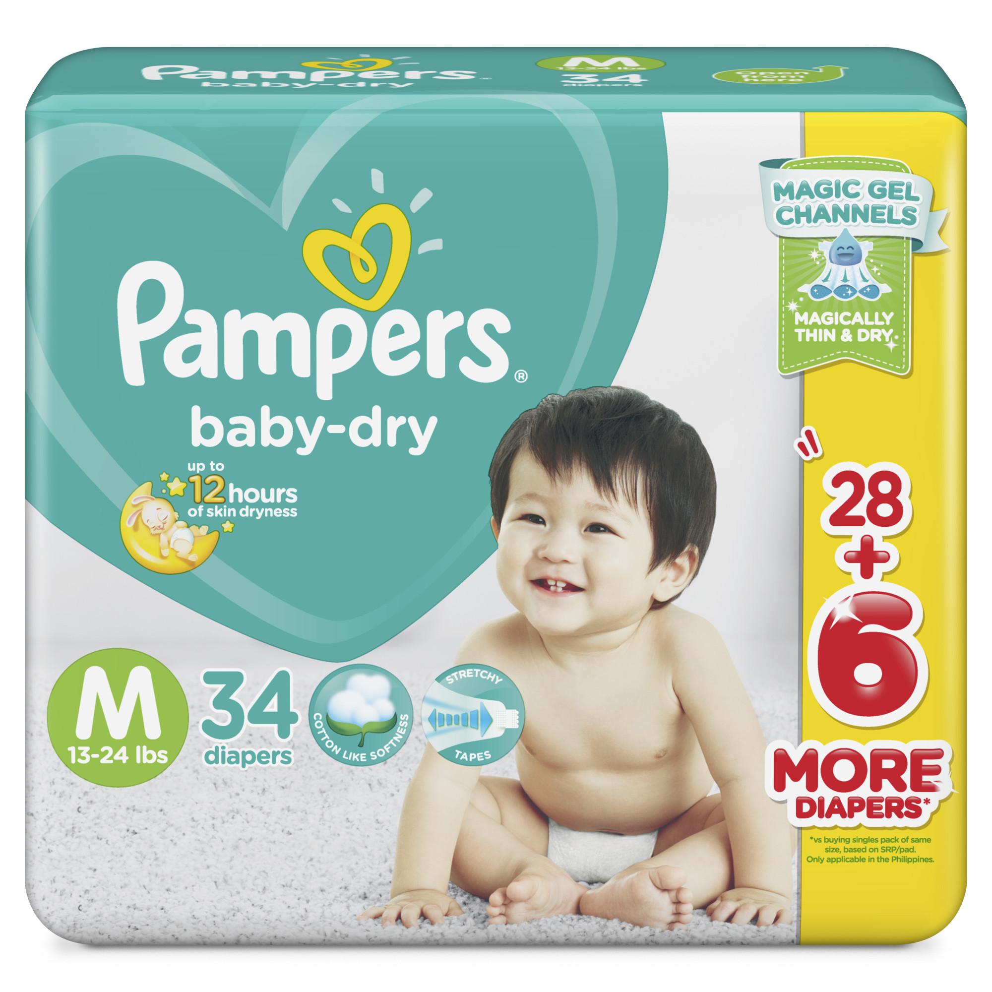 pampers baby dry 34 pack