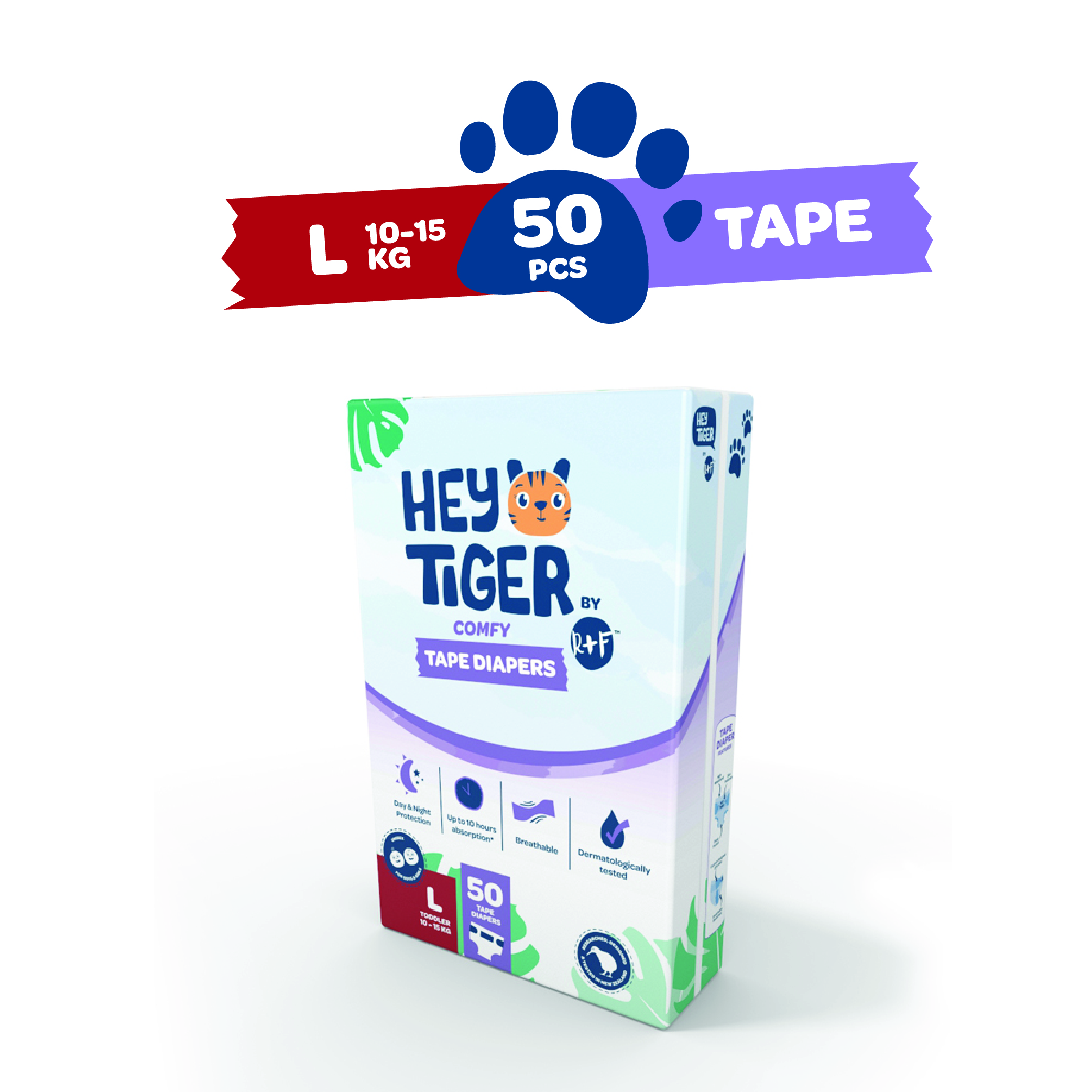 HEY TIGER Tape Jumbo Pack LARGE (1015 kg) 50 pcs Tape Diapers Lazada PH