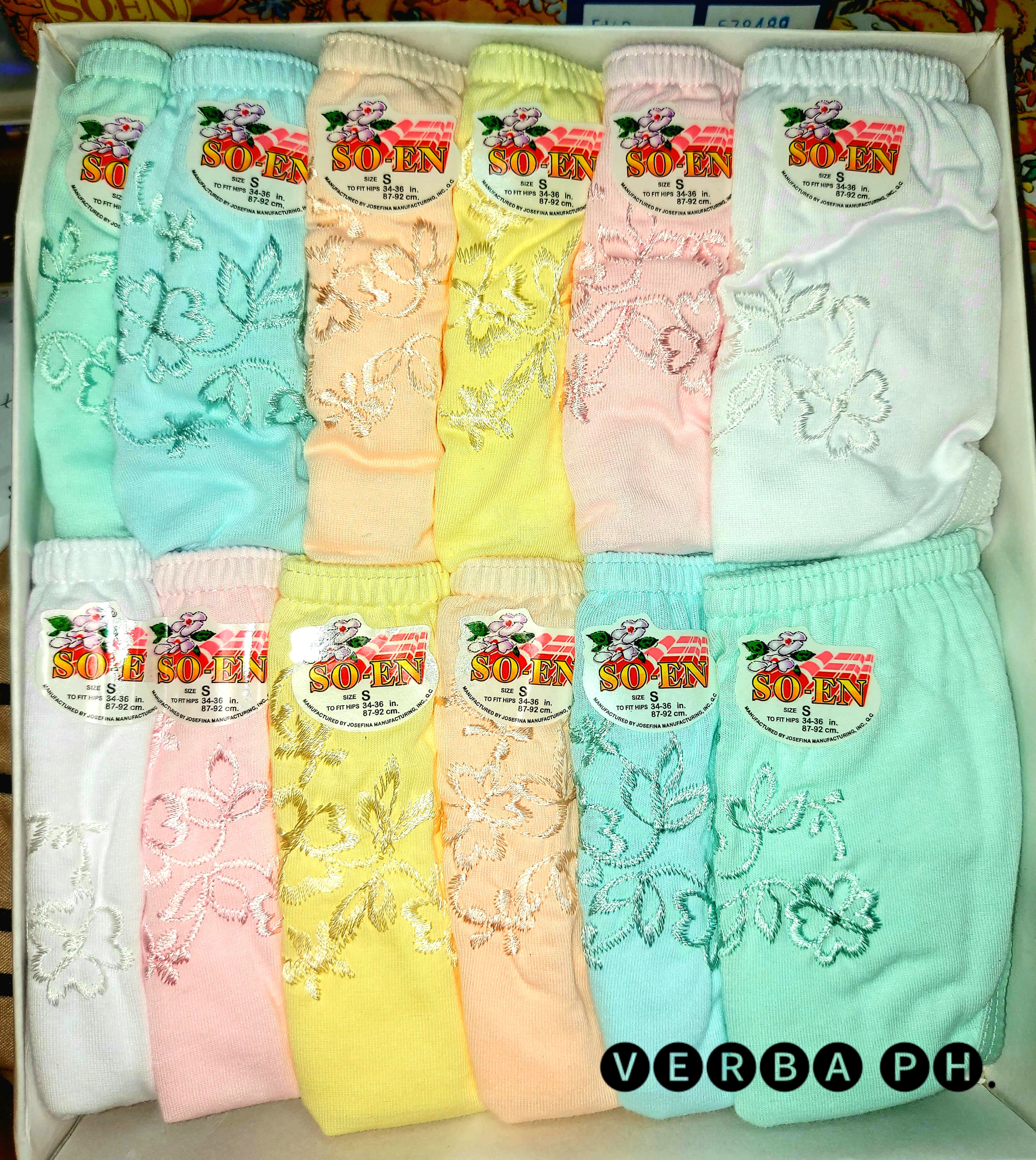 SOEN 100% Original Panty Cotton BCI Embroid (Available all sizes) Women's  Underwear Bikini Panty