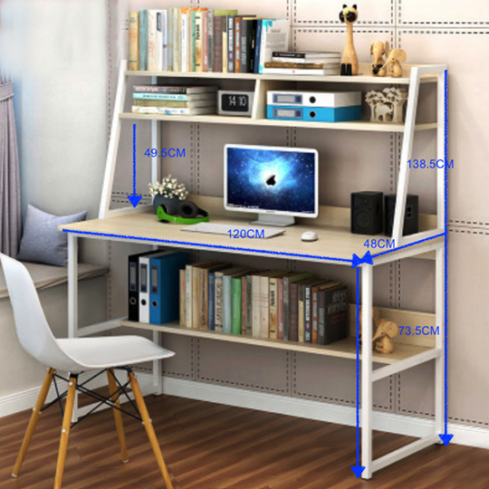 Home Office Table with Book Shelves/ Office Table with Open Storage