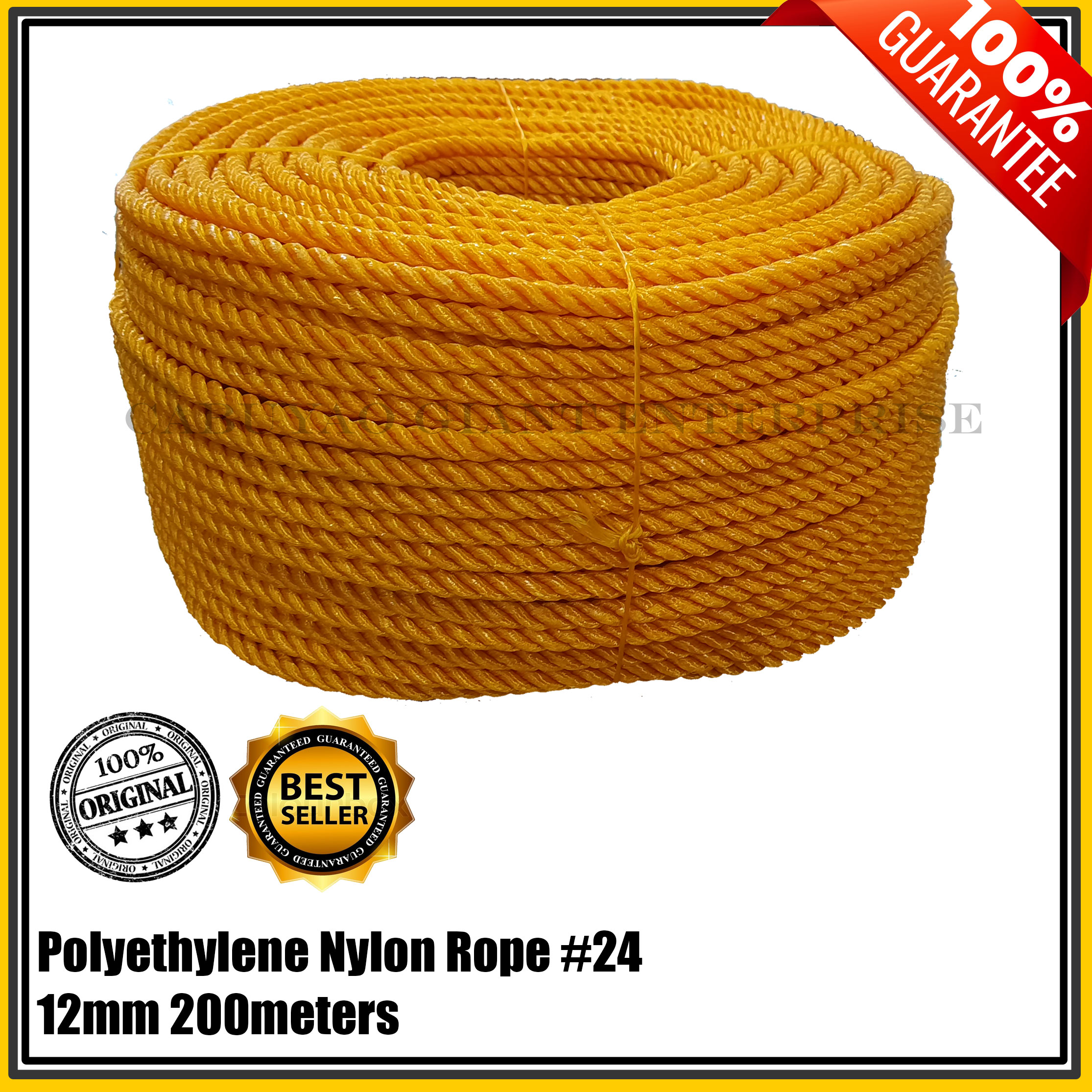Polyethylene Nylon Rope 24 (12mm) 200meters long Lazada PH