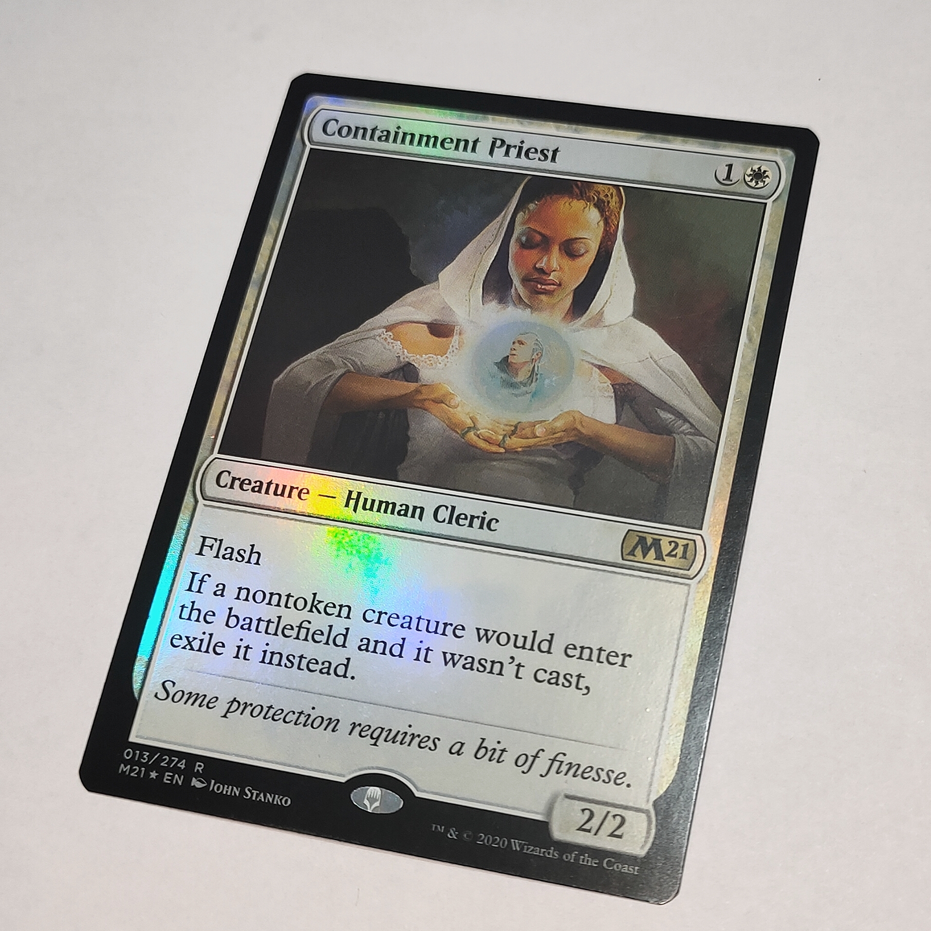 MTG Card Foil CONTAINMENT PRIEST Magic the Gathering Trading Card Game  White | Lazada PH