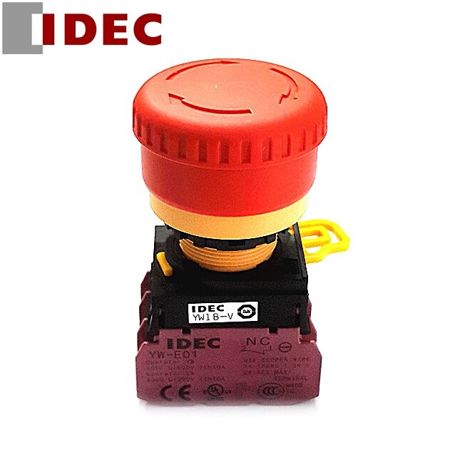 Idec Yw1b V4e01r Push Button 22 Mm Diameter Emergency Stop With 40 Mm