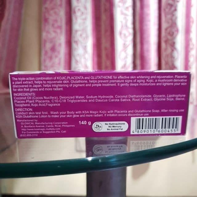 ksa magic glutathione soap ingredients KSA MAGIC soap kojic with placanta and gluta