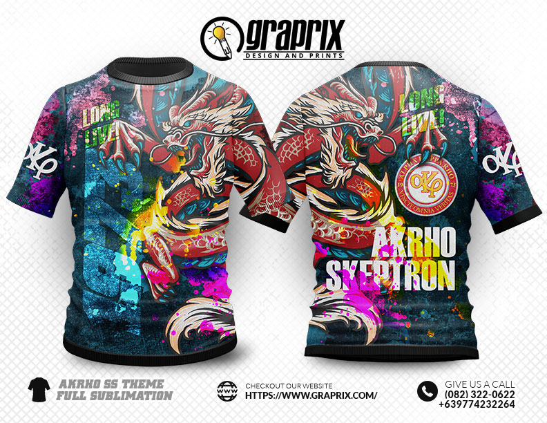 AKRHO Dragon SS Theme Fraternity and Sorority T-Shirt Full Sublimation ...