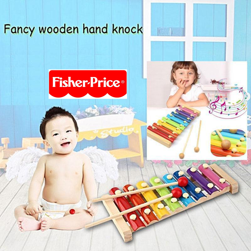 Fsher price mini Hand Knock Wood Piano Kids Toy Xylophone Music Rhythm Learnin In Advance