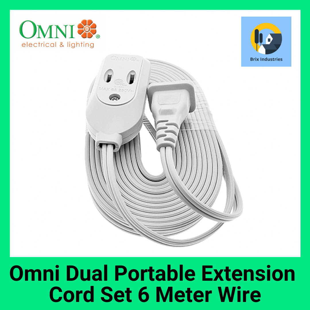 Omni Dual Portable Extension Cord Set 6 Meter Wire WDP306PK WDP306PK