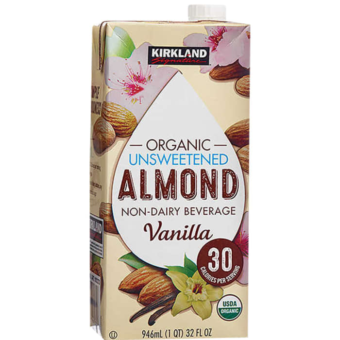 Keto/Low Carb Almond Milk Kirkland Organic Unsweetened Vanilla 946mL