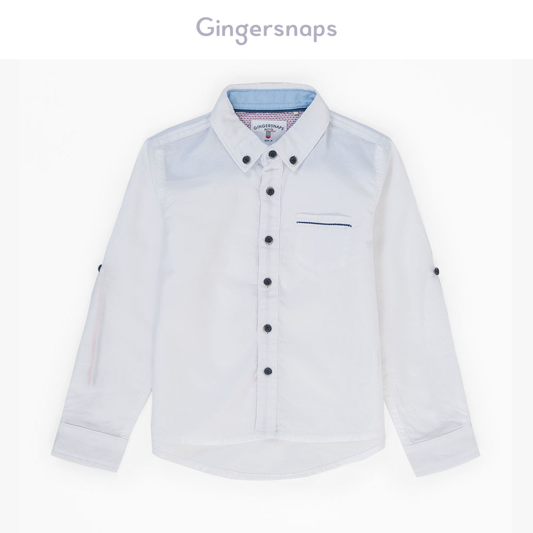 baby boy white long sleeve shirt