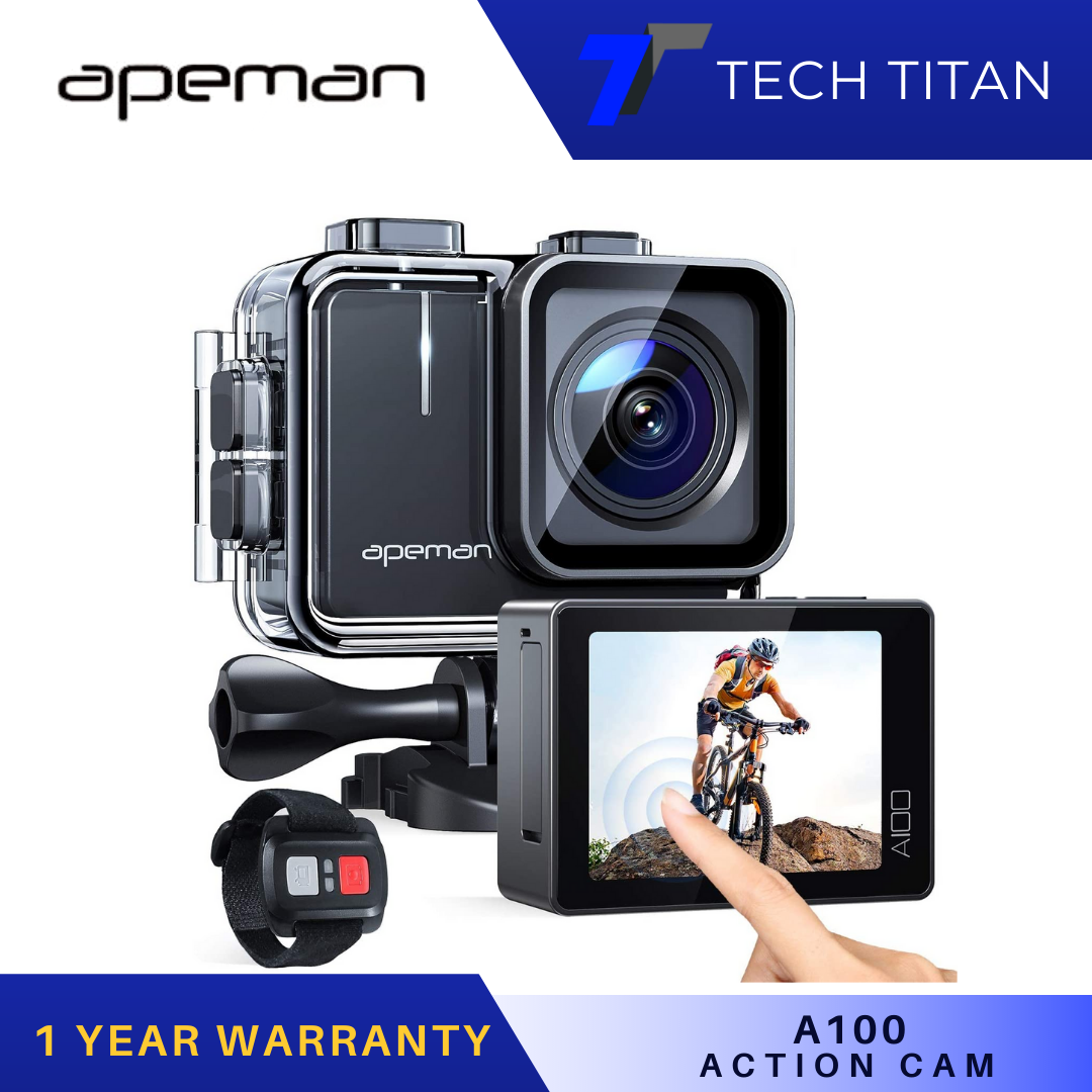 Apeman A100 4k/30fps 20MP Action Camera Full HD 1080P WiFi 40m Underwater  Camcorder 