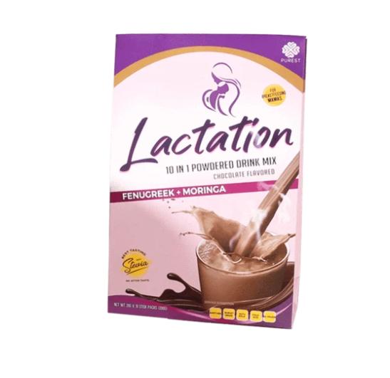 Chocolate Powdered Drink for Lactating Moms, Breastfeeding Booster with