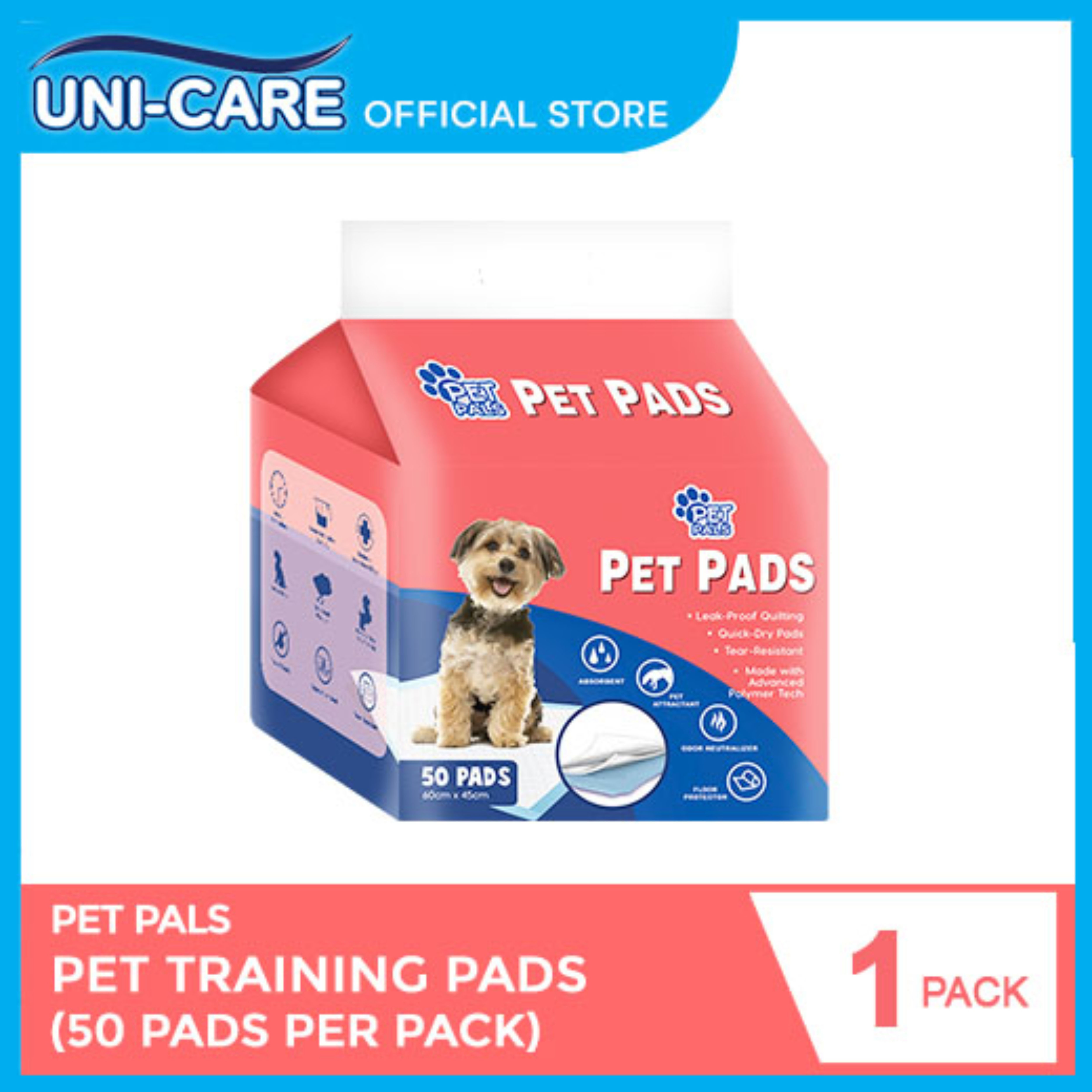 50 puppy training pads