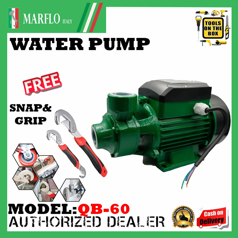 MARFLO Italy Water Peripheral Booster Pump 0.5HP Heavy Duty With Free ...