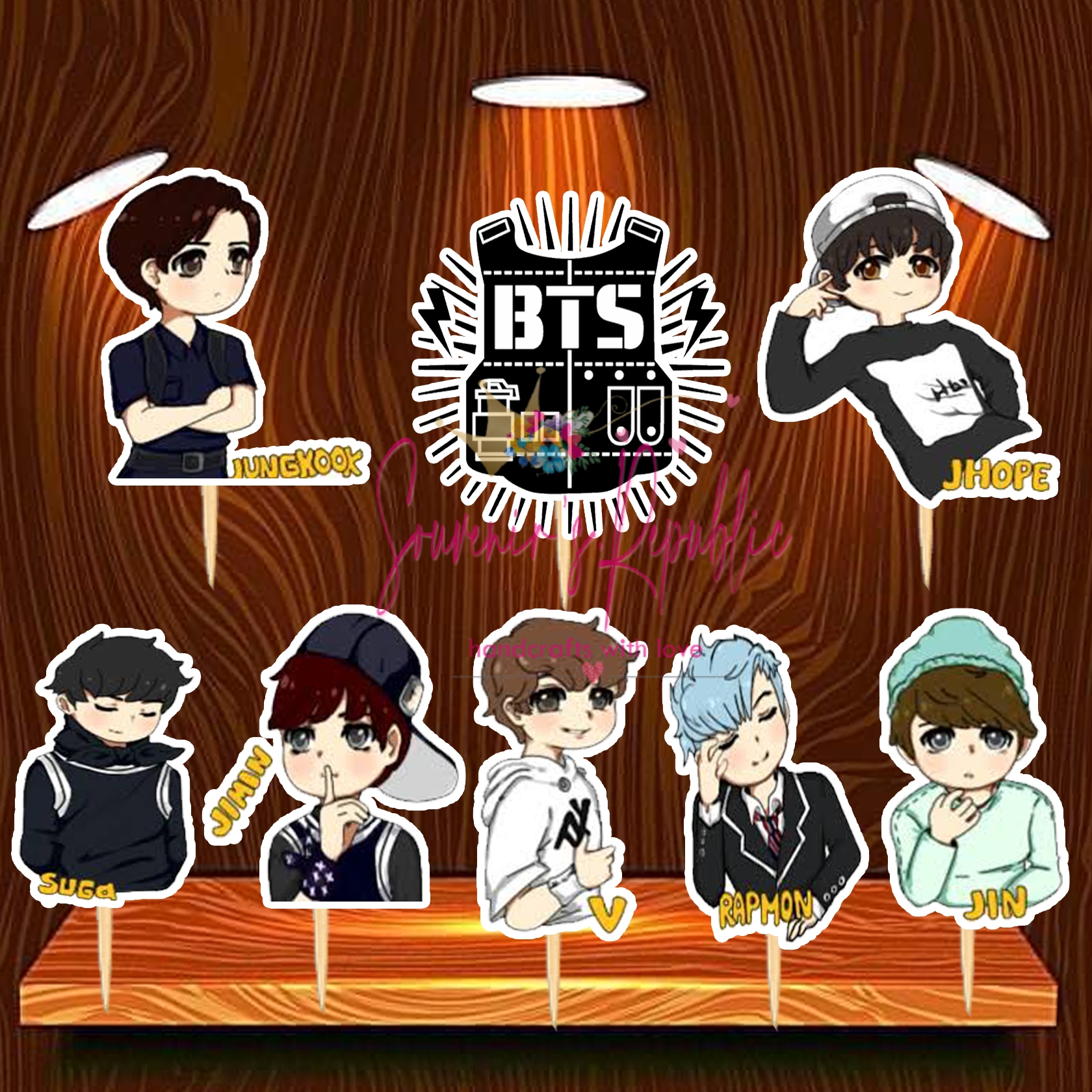 BTS Cupcake Topper 24 pcs | Lazada PH