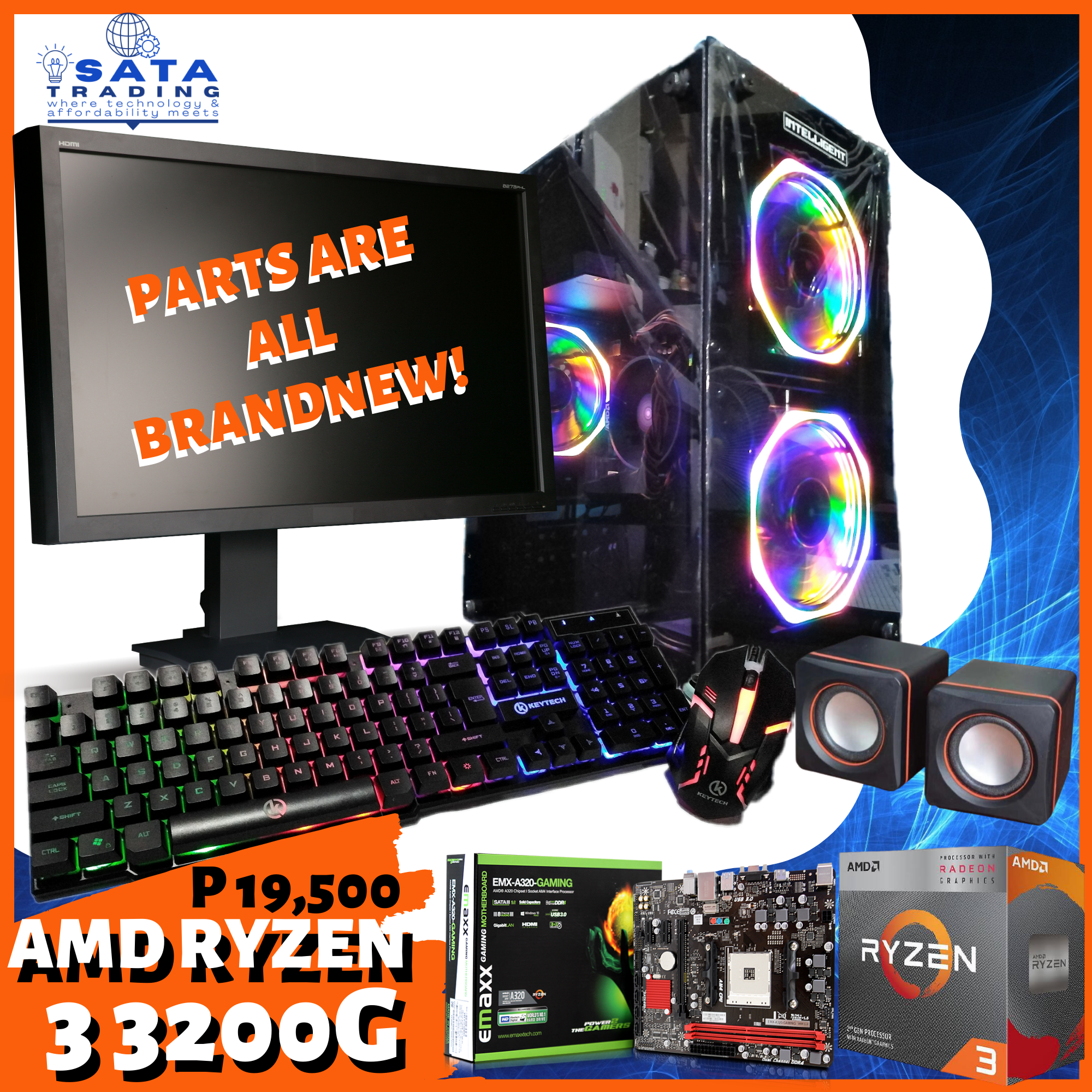 Complete AMD Ryzen 3 3200G Computer 