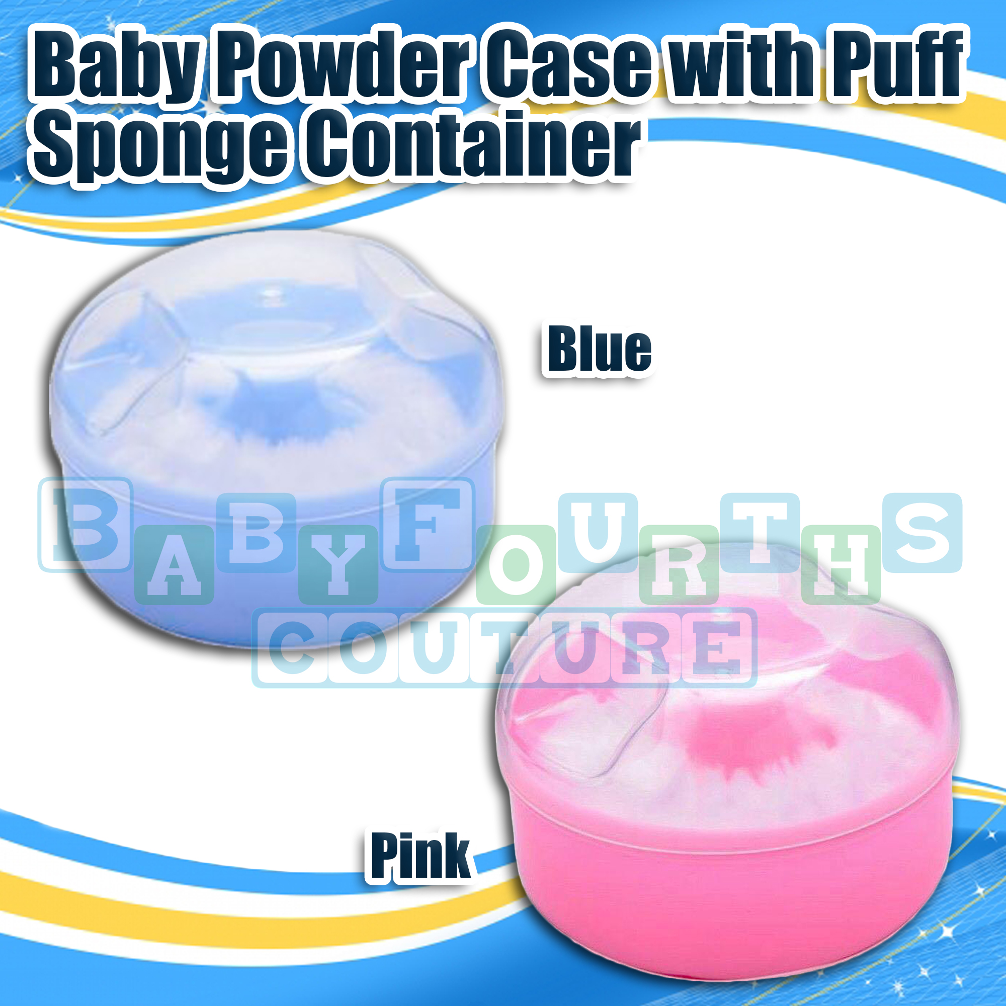 Baby Fourths Couture Baby Powder Case with Puff Sponge Container