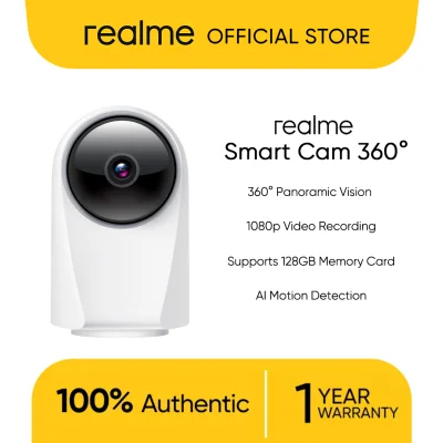 realme Smart Cam 360|1 to 1 Exchange within Warranty Period|1080P HD Video Recording and AI Motion Detection