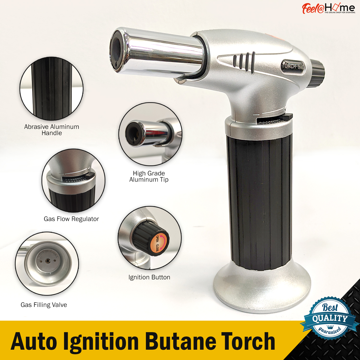 Automatic Ignition Butane Gas Powered Torch MOD 800 (Silver) Lazada PH