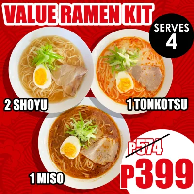 Tomochan Ramen Express - Japanese Ramen -VALUE RAMEN kit (good for 4)