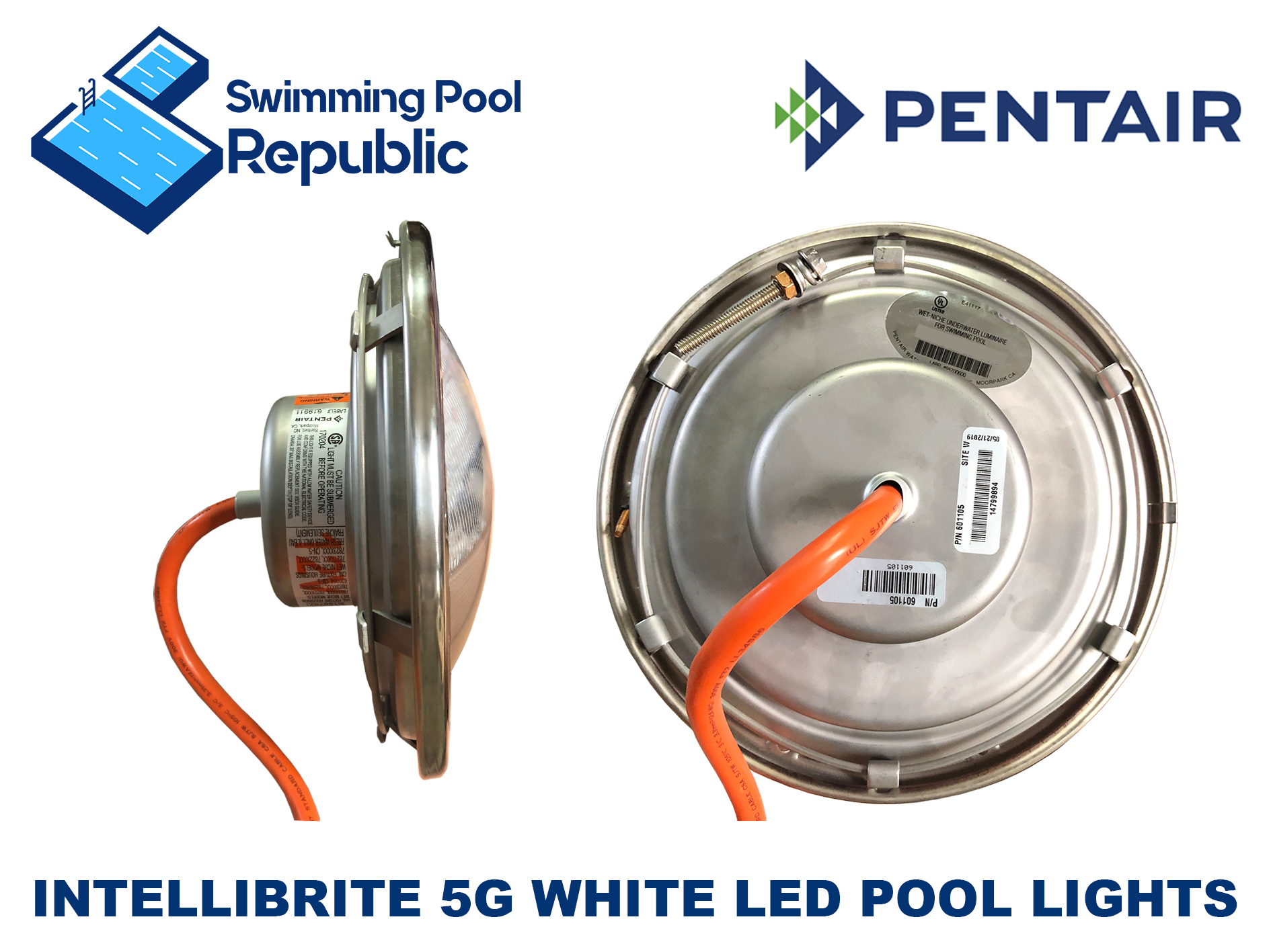 人気 おすすめ Pentair 601107 IntelliBrite 5G White Underwater LED Pool Light, 12  Volt, 100 Foot Cord, 300 Watt Equivalent並行輸入