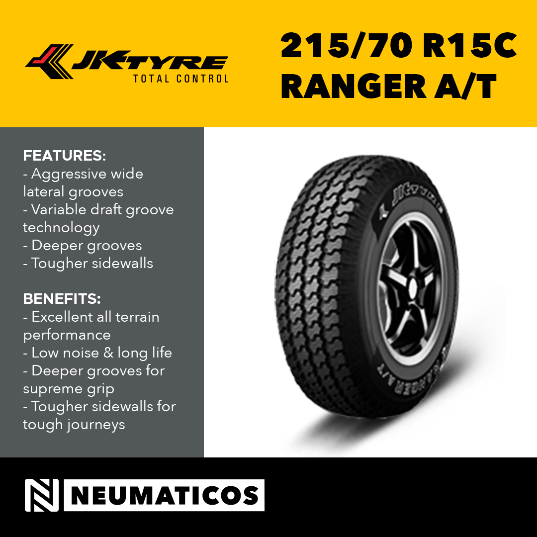 JK Tyre 21570/R15C 4PR Ranger AT All Terrain SUV Tires Made in India Lazada PH