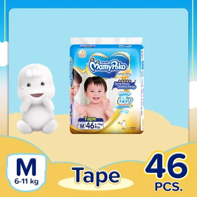 [DIAPER SALE] MamyPoko Extra Dry Medium (6-11 kg) - 46 pcs x 1 pack (46 pcs)- Tape Diaper