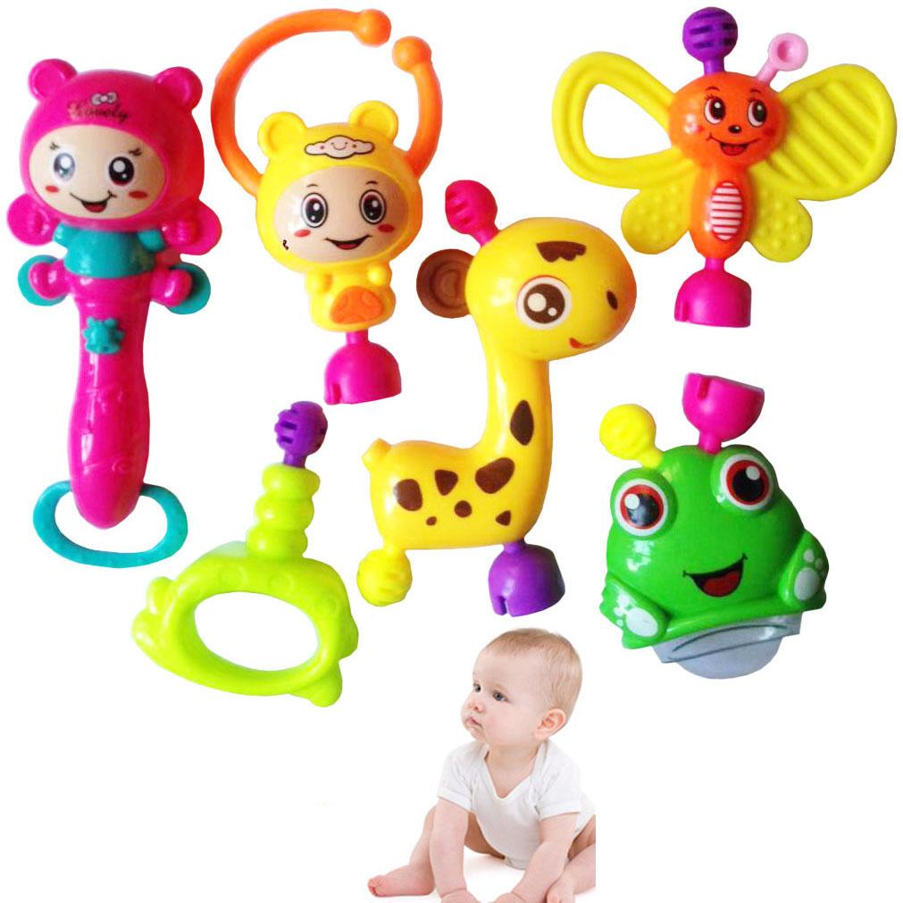 Plastic Baby Toys Colorful Rattle 