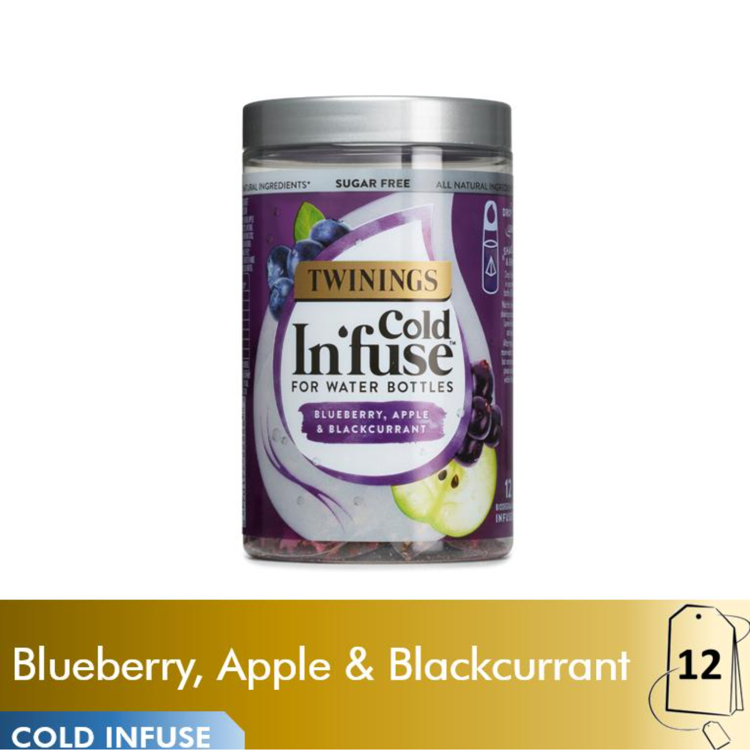 Twinings Cold Infuse Blueberry, Apple & Blackcurrant Flavoured Tea 30g ...