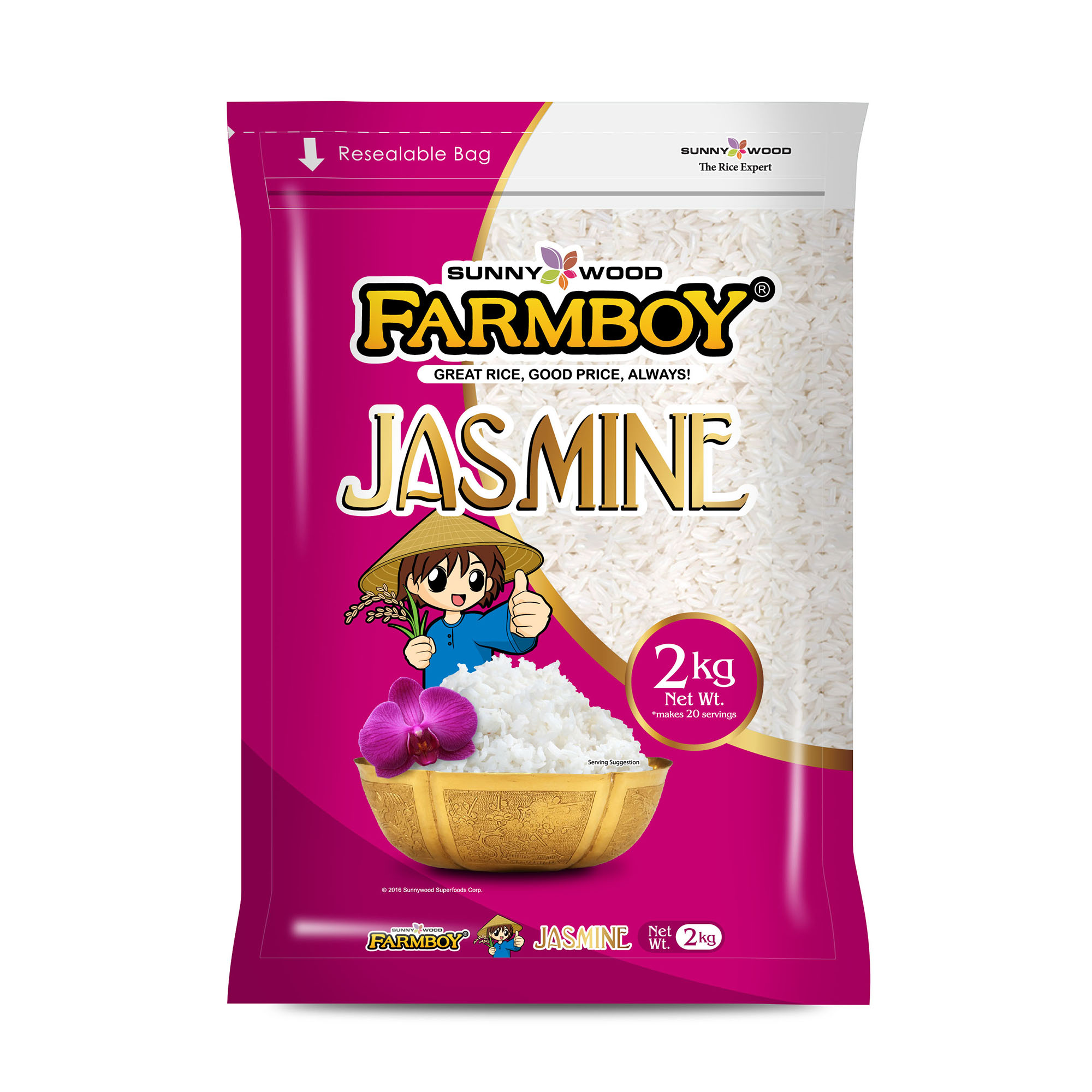 Farmboy Jasmine White Rice 2KG Lazada PH