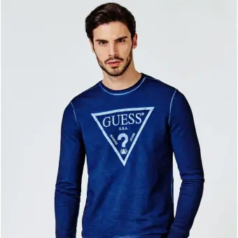 guess triangle logo sweatshirt