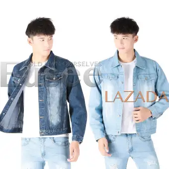 blue jeans and blue jacket