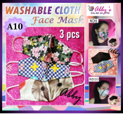 Washable Cloth Face Mask, 3pcs