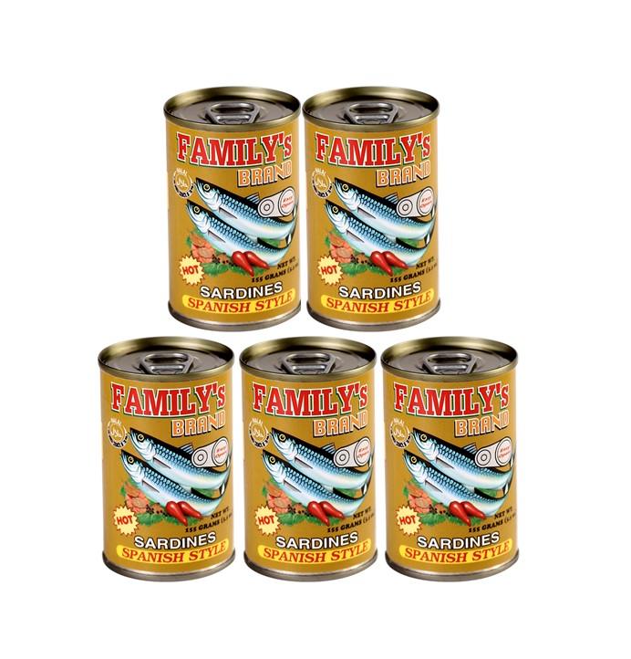 Family's Brand Sardines Spanish Style Easy Open 155g x 5 | Lazada PH