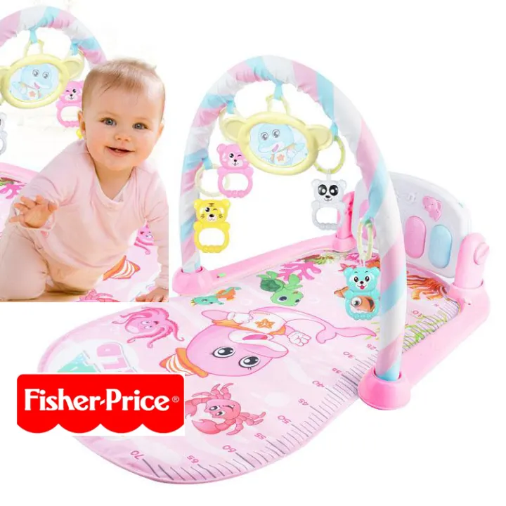 fisher price kick and play piano gym pink