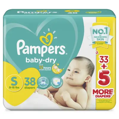Pampers Baby Dry Taped Value Small 38s