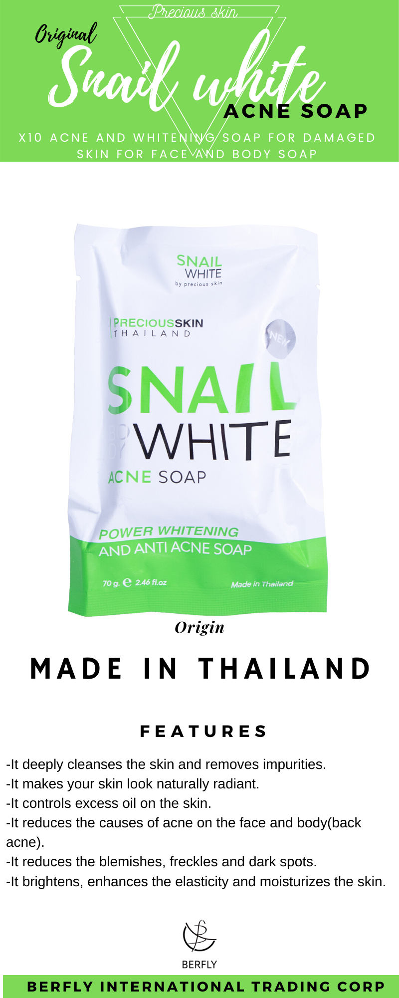 snail white acne soap benefits