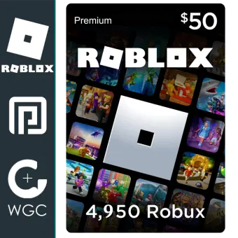 50 Roblox 4950 Robux Premium Code Pc Mobile Digital Gift Card Wgc Lazada Ph - 1 roblox credit 80 robux no physical gift card code lazada ph