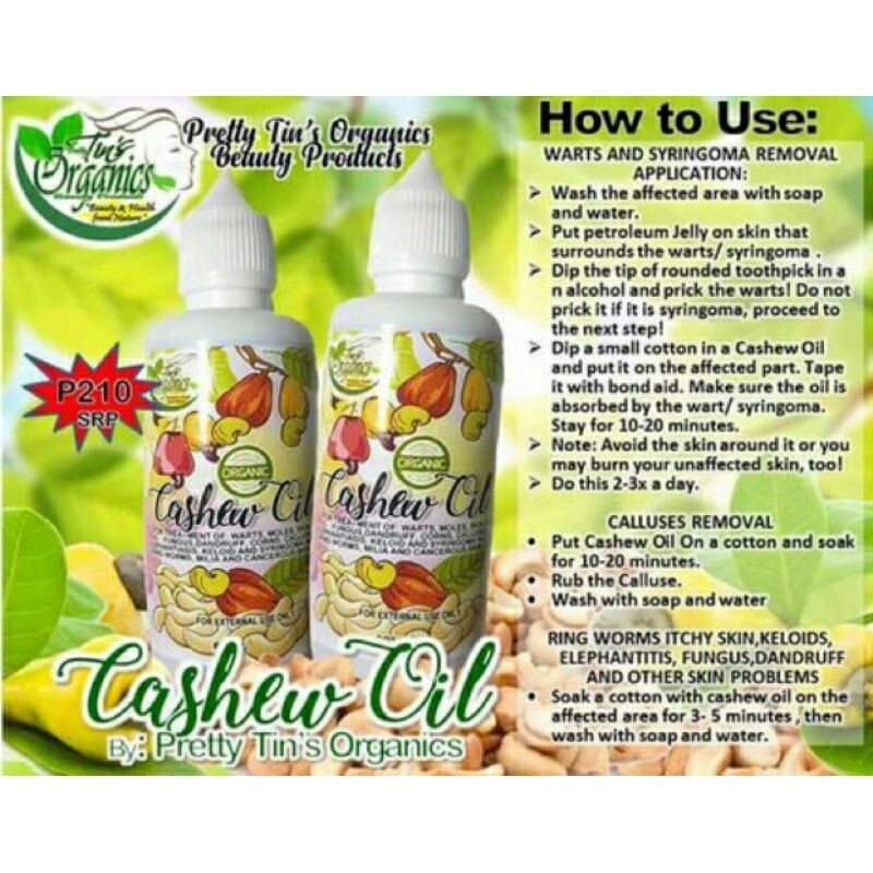 CASHEW OIL By Pretty Tins Organics Organic Cashew Oil AntiRingworm