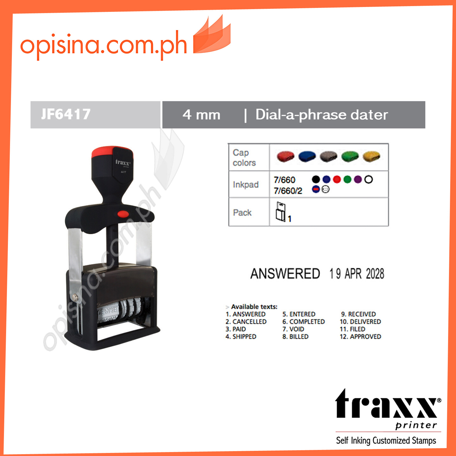 TRAXX 9212 / 9224 Time & Date stamps - Modico Graphic System