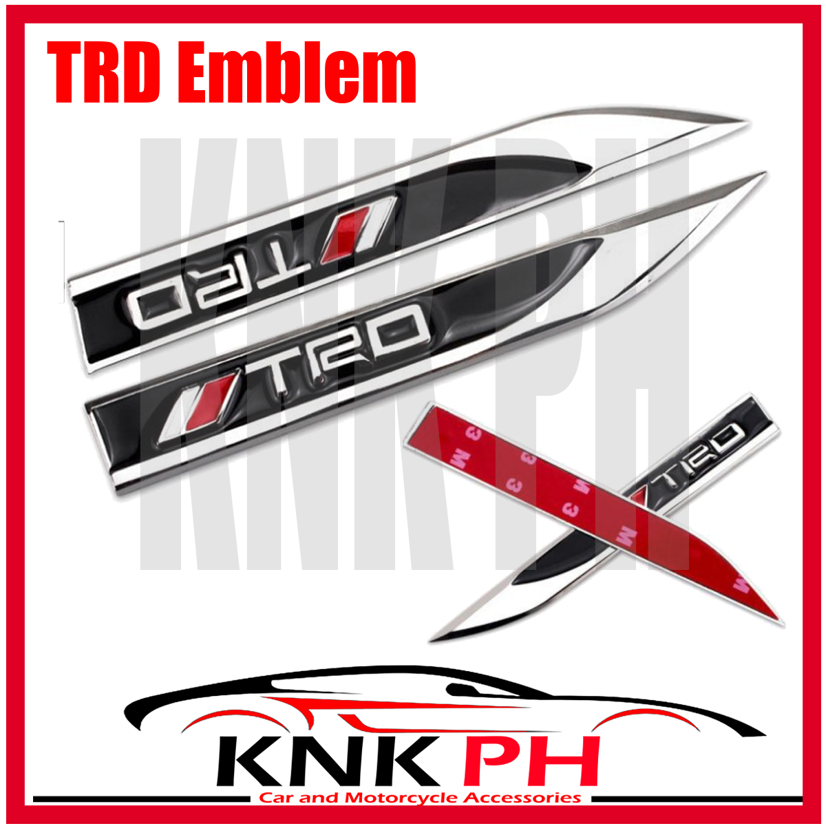 TRD Metal Logo Side Fender Emblem Blade Badge 3D Lazada PH