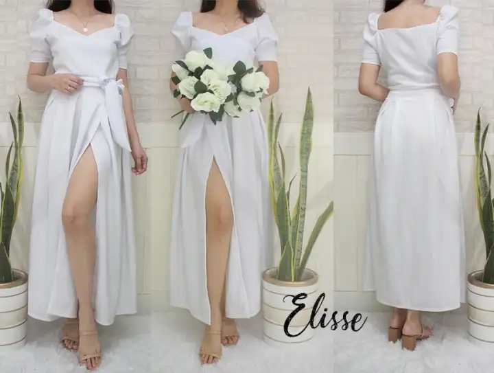 Lazada civil wedding dress Clearance